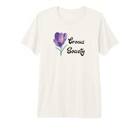 Crocus Flower Society Botanical Spring Bloom Design Premium T-Shirt