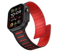 Crodi Magnetic Sport Band Compatible with Apple Watch Ultra 2/Ultra Band for Men 49mm 46mm 45mm 44mm 42mm, Waterproof Breathable Silicone Strong Magnet Strap for iWatch Series SE 10 9 8 7 6 5 4 3 2 1