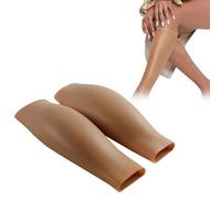 CRODRES 1 Pair Silicone Calf Pads Leg Arm Enhancer Calf Corrector Artificial Cover Scar Birthmark for Thin Skinny Crooked Legs,Color 2,L