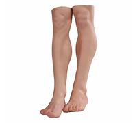 CRODRES Realistic Silicone Men Foot Gloves Prosthetic Artificia Feet Sleeve Legging Cover Scars Fake Leg for Halloween Cosplay,Ivory