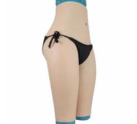 CRODRES Silicone Prosthetic Vagina Pants for Transgender Realistic Sissy Panties Crossdressing Hiding Gaff Panty for Drag Queen Cosplay,Wheat,One Size