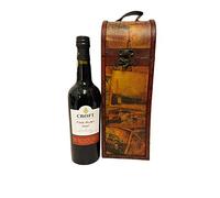 Croft Fine Ruby Port 75cl Presented in a Vintage Style Wooden Wine Carrier