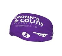 Crohn'S & Colitis Awareness Month Headbands Sports Sweatband Athletic Exercise Bands Turban Hair Head For Men Women Yoga Fitness