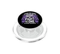Crohns Disease Awareness We Fight As One Purple Ribbon PopSockets PopGrip for MagSafe