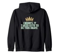 Crohns It Takes Guts To Be This Brave Warrior Awareness Zip Hoodie
