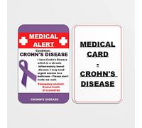 Crohn's Medical Card with Lanyard and Cardholder