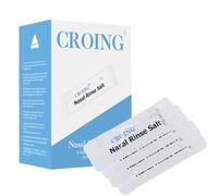CROING - 120 Packets Neti Pot Salt, Nasal Rinse Salt, Sinus Rinse Salt, Nose Wash Sachets for Neti Pots, Sinus Relief,Nasal Irrigation, Nasal Flush