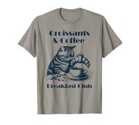 Croissant and Coffee Breakfast Club - Coffee Cat T-Shirt