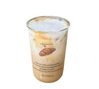 Croissant Design Glass Coffee Mug, 301-400ml Capacity, 2pcs