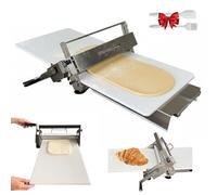 Croissant Dough Laminator, Stainless Steel Folding Commercial Dough Sheeter, Countertop Manual Dough Sheeter Machine Thickness Adjustable for Croissant Pizza Puff Pastry(40.55x22.83x9.84in)