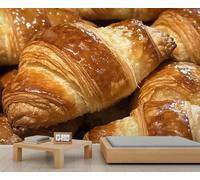 Croissants Bakery Fresh Wallpaper Mini Croissants Wallpaper Bedroom Chocolate Croissant Wall Murals for Living Room Croissant Dough French Classics Decorative Wall Paper Room Mural Poster 490X350cm