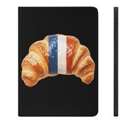 Croissants France Flag Compatible with iPad Protective Case with Pen Holder Book Style