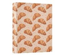 Croissantss Star Pattern 3 Ring Binder 1.5 Inch Round Ring Binder View Binder Holds 200 Documents for Home School Office Use