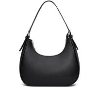 CROJUYI Small Crescent Shoulder Bags Purses for Women Retro Classic Clutch Hobo Tote Purse and Handbag Cute Crossbody Bags, Black, S, CR16-Black