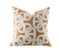 Croker Horse 18x18'' Inches Throw Pillow Cushion Cover - Pig Nose Pattern Chenille Jacquard Embroidery Luxury Modern Style Couch Sofa Pillow for Living Room Bedroom