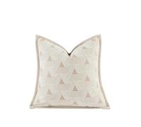 Croker Horse 2025 New 22x22'' inches Throw Pillow Cushion Covers - Triangle Pattern with Edge Strip Chenille Jacquard Embroidery Luxury Modern Style Couch Sofa Bed Pillow Cover for Living Room Bedroom
