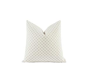 Croker Horse 2025 New 22x22'' inches Throw Pillow Cushion Covers - Woven Grid Beige Color Chenille Jacquard Embroidery Luxury Modern Style Couch Sofa Bed Pillow Cover for Living Room Bedroom