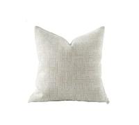 Croker Horse 20x20'' Inches Throw Pillow Cushion Cover - Emma Beige Tawny Birch Stripe Pattern Series Luxury Couch Sofa Pillow for Living Room Bedroom