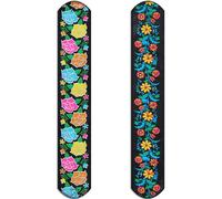 Croloose 2 Pcs Embroidered Mexican Belt for Women Dress Day of The Dead Traditional Adjustable Belt with Colorful Embroidered Flowers for Women Day of The Dead Halloween Dress Party