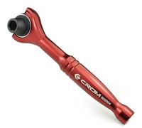 CROM 1/4-inch Drive Mini Ratchet - 72-Tooth Hex Bit Driver Ratchet Wrench Reversible Micro Ratchet with 5 Degree Arc -Lightweight & Compact To Fit Tight Spaces (90T Swivel 1/4-Inch Bit Driver)