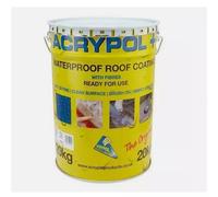 Cromar - Acrypol+ Flat Waterproof Roof Protection Coating With Fibre - Black, 20Kg