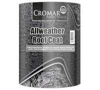 CROMAR AllWeather Roof Coat | Roofing Compound - Solvent-Based, Cold-Applied Bituminous Roof Coating | All Weather Bitumen Paint | Waterproof, Winter-Resistant | 2.5L