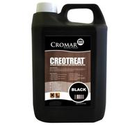 Cromar - Alphachem Creotreat Oil-Based Timber Treatment & Stain - Fast Drying - Long Lasting Outdoor Wood Protection - Black, 20L