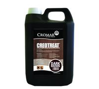 CROMAR - AlphaChem CREOTREAT Oil-Based Timber Treatment & Stain | Fast Drying - Long Lasting Protection - Outdoor Wood Protection for Fences, Sheds, and Timber Posts | Dark Brown - 4L