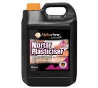 CROMAR AlphaChem Mortar Plasticiser | Enhances Workability and Freeze-Thaw Resistance for Brick and Block Laying Mortars | High Strength Mortar Plasticiser | Fluorescent Pink Liquid - 5L
