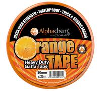 Cromar Alphachem Orange Heavy Duty Gaffa Tape - 50mm X 25M - Gaffer Tape Super Sticky & Waterproof Gaffa Tape - High Tack Adhesive