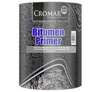 Cromar Bitumen Primer - Quick Drying Primer Low Viscosity High Penetration Waterproof - Black, 5L