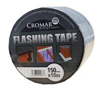 Cromar Flashing Strip - Self Adhesive Tape - Bituminous Sealing Strip For Instant Watertight Seals - Grey, 150mm X 10M