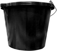 Cromar Grp Graduating Bucket Tub - Heavy Duty Progrp Builders Bucket - Premium Plastic Bucket With Strong Handle - Black, 10L