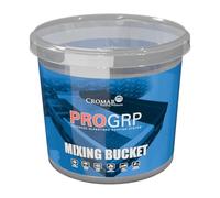 CROMAR PRO GRP Mixing Bucket 10L with Lid | Heavy Duty PROGRP Builders Bucket with Measuring Chart | Premium Plastic Bucket | Container Tub for Mixing Resin & Catalyst