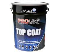 CROMAR PRO GRP Topcoat | PROGRP Roofing Topcoat | Fire-Retardant Isophthalic Roofing Topcoat - BS476 Part 3 Approved - Water & Weather Resistant | Dark Grey - 10kg