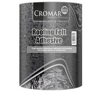 Cromar Roofing Felt Adhesive Shed Successive Layers Of Waterproof Black 5 Litre