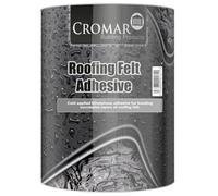 Cromar Roofing Felt Adhesive Shed Successive Layers Of Waterproofing - Black, 25L