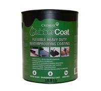 Cromar - Rubbercoat High-Performance Waterproof Coating - Flexible Heavy Duty Roof Waterproofing Coating Sealant - Black, 18.9L