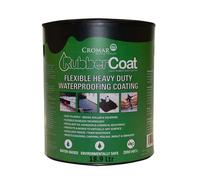 CROMAR - RubberCoat High-Performance Waterproof Coating | Flexible Heavy Duty Roof Waterproofing Coating Sealant for Concrete - Masonry - Wood - Brick - Metal Foam And More | Black - 18.9L