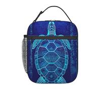 cromcu Insulated Lunch Box for Kids Boys Women Turtle Lunch Box for Work,Picnic,School,Travel,Hiking, Beach or Fishing Polyester Turtle Lunch Bag Sea Turtle