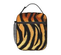 cromcu Insulated Lunch Box for Men Women Kids Tiger Lunch Box for Work,Picnic,School,Travel,Hiking,Beach or Fishing Polyester Tiger Skin Theme Lunch Bag