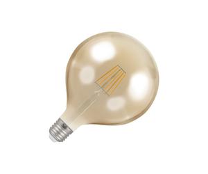 Crompton 7.5w Amber Glass Very Warm White Dimmable LED Decorative Filament 12cm E27 Globe Bulb
