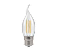 Crompton B22 LED Bent-Tip Filament Candle Bulbs 5 Watts Dimmable 470LM / 40W Incandescent Equivalent C35 Bayonet (BC-B22d) Candle Light Bulbs Warm White 2700K