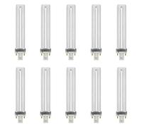 Crompton CLS9SCW Compact Fluorescent Lamp Single Turn S Type (PL) G23 2 Pin 4000K Cool White - 9 Watt (10 Pack)
