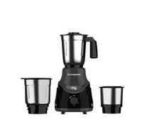 Crompton DS 500 BLK 500-Watt Mixer Grinder with Powertron Motor & Motor Vent-X Technology (3 Stainless Steel Jars, Black & Grey)