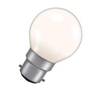 Crompton Lamps 15W Golfball B22 Dimmable Colourglazed IP65 White