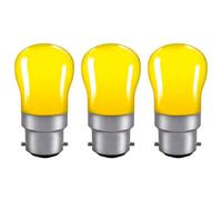 Crompton Lamps 15W Pygmy B22 Dimmable Yellow (3 Pack)