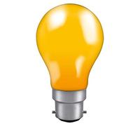 Crompton Lamps 25W GLS BC-B22d Dimmable Colourglazed IP65 Amber BC Bayonet B22 Incandescent Traditional Outdoor Festoon Light Bulb