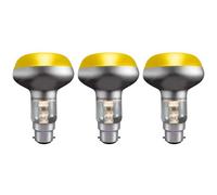 Crompton Lamps 60W R80 Reflector B22 Dimmable Yellow (3 Pack)