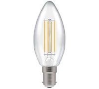 Crompton LED Candle Filament Dimmable Clear 5W 2700K SBC-B15d - CROM7147